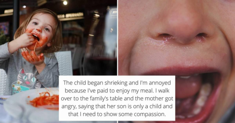 Woman Wonders If She Was Wrong To Ask A Mom And Her Crying Child To Leave A Restaurant - Featured image